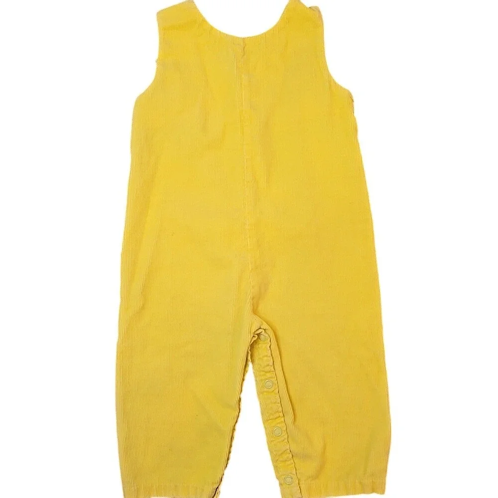 Magic Years Vintage Baby Infant Yellow Corduroy Sleeveless Romper 12-18Mo‎